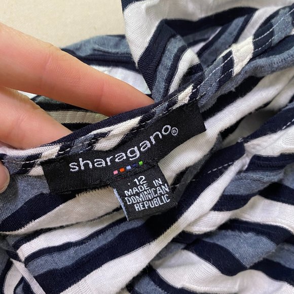 Sharagano Funky Y2K Grey Wavy Midi Dress, size 12 - Picture 4 of 6